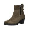 Stiefelette GABOR COMFORT "Gabor Comfort Stiefelette Veloursleder", Damen, Gr. 39, grün (olive), Veloursleder, casual, Schuhe
