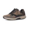 Keilsneaker GABOR ROLLINGSOFT, Damen, Gr. 43, beige, braun kombiniert, Kalbsleder, Veloursleder, kontrastfarbene Details, sportlich, Schuhe, Schnürer, Halbschuh, Freizeitschuh mit zusätzlichem Reißverschluss