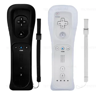 2 in 1 Wireless Bluetooth Remote Controller For Wii Wii U Controle Optional Motion Plus Gamepad Nunchuck Set With Silicone Case