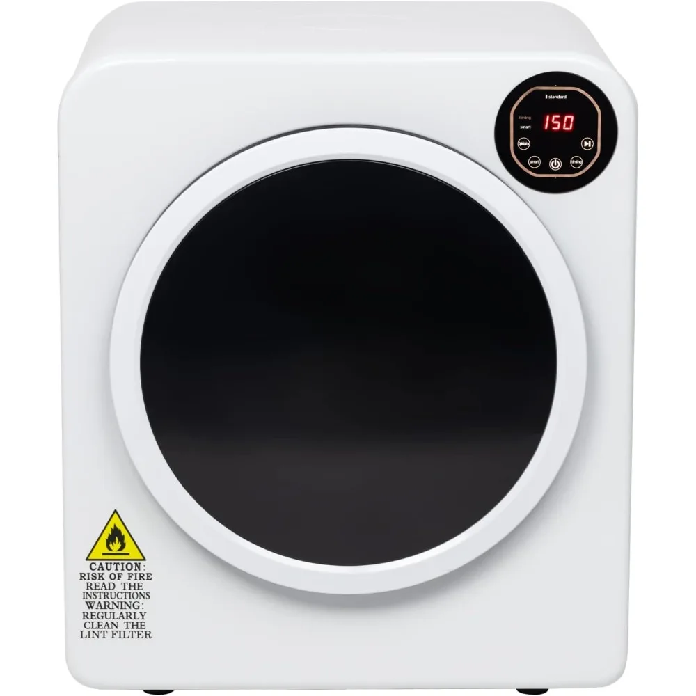 Portable Laundry Dryer, 3.22 cu ft Compact Laundry Dryer, 13.2LB Front Load Stainless Steel Clothes Dryers W/Exhaust Pipe