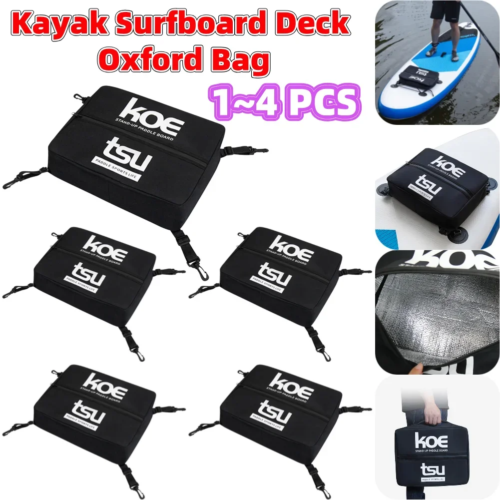 1~4pcs Oxford Surfboard Bag Sealed Zipper Portable Lightweigh Paddle Board Storage Bag with Fixing Buckle Kayak Accessories