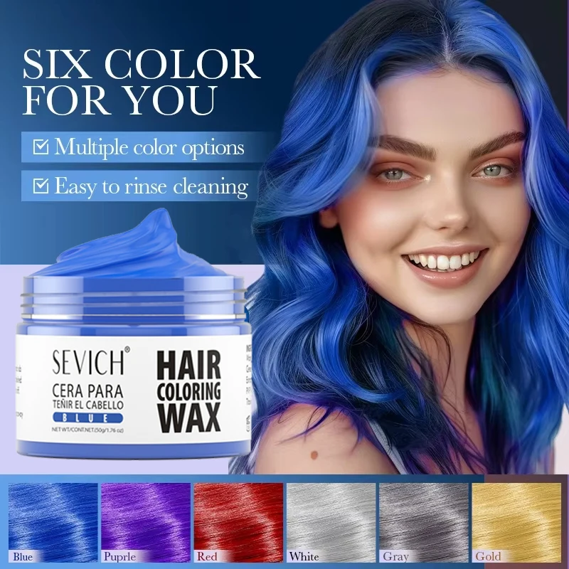 13 Colors Temporary Hair Color Wax Unisex One-time Hair Color Gel Molding Paste Dye cream Hair Coloring Styling DIY Hair Dye Wax