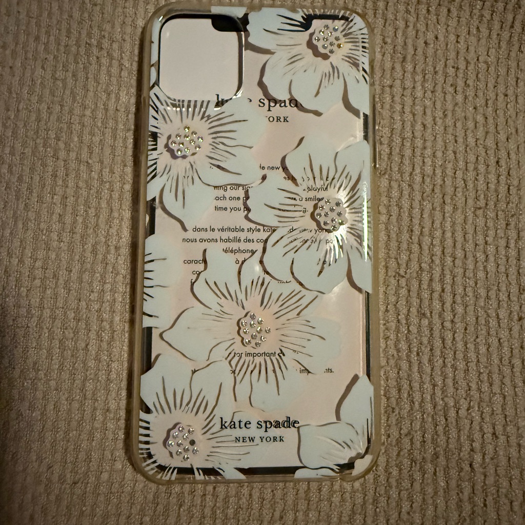 Kate Spade Cell Phones & Accessories | Kate Spade Iphone 11 Pro Max And Xs Pro Max Floral Hollyhock Phone Case | Color: White | Size: Os