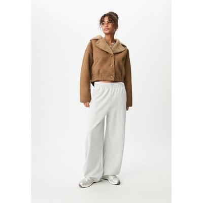Stradivarius Short double-faced jacket Stone S