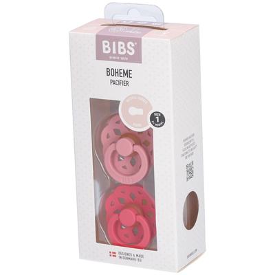 Bibs Fopspeen Boheme Dusty Pink/Coral Duo 0-6 2 St Schnuller Image