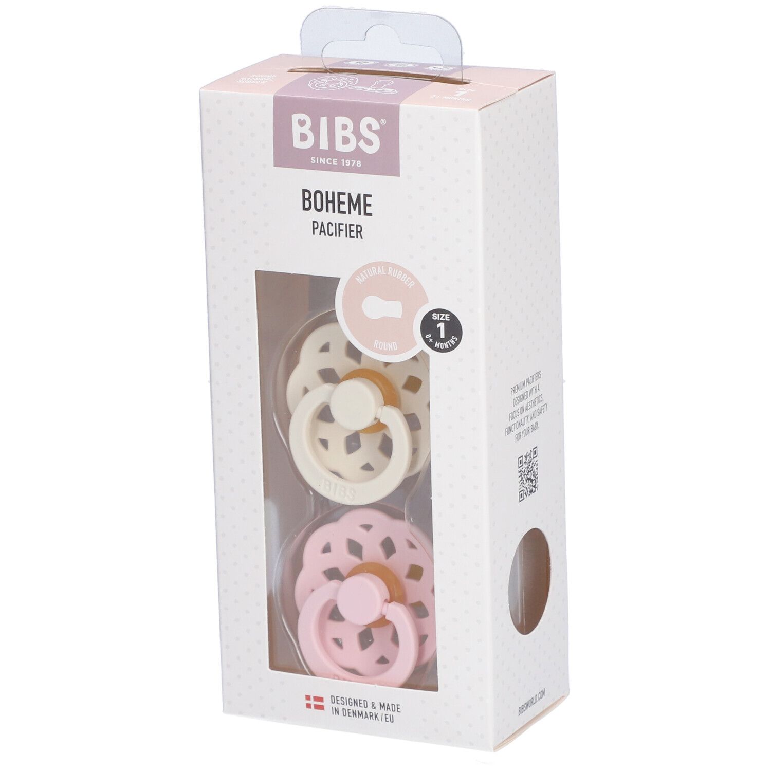 Bibs Fopspeen Boheme Ivory/Blossom Duo 0-6 2 St Schnuller Image