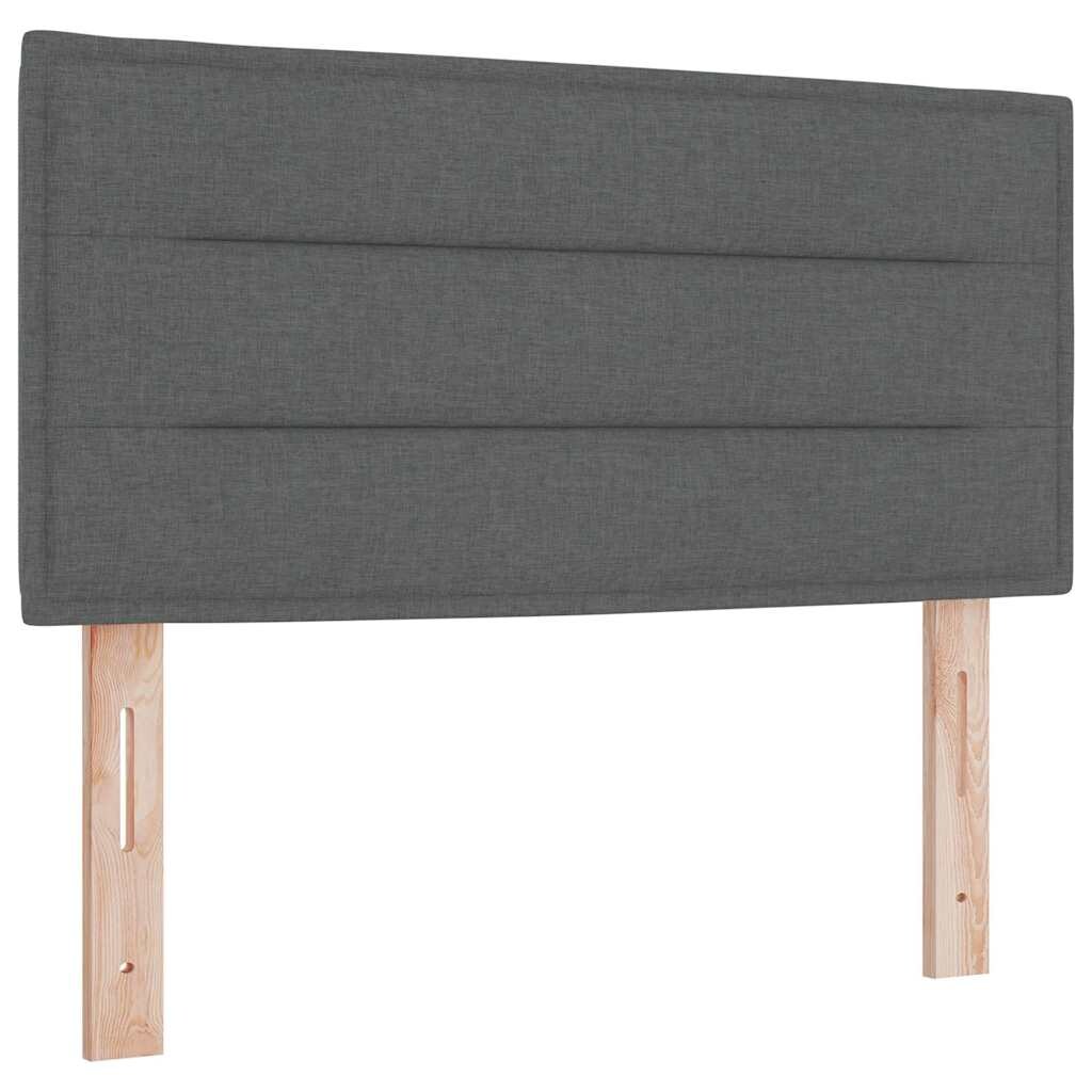 vidaXL LED Kopfteil mit LED -Streifenleuchten Dunkelgrau 90 cm Stoff Image