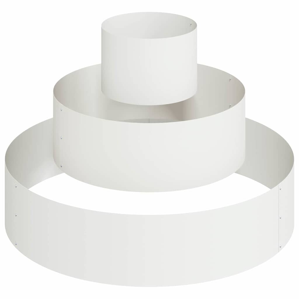 vidaXL Gartenblumentopf Weiß 90 x 90 x 20 cm Stahl Image