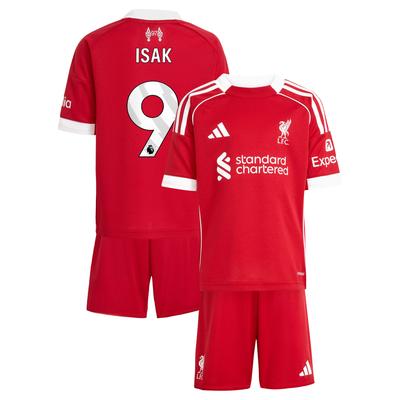 Liverpool adidas Heim-minikit 2025-26 mit Aufdruck Isak 9 Image