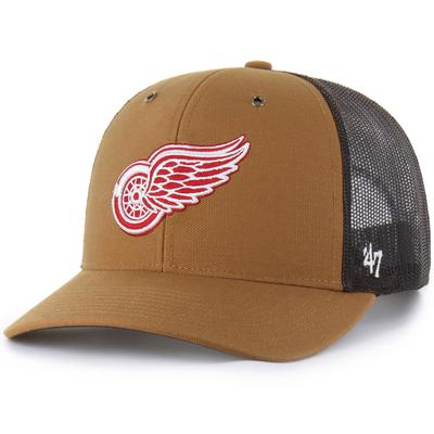 Carhartt x '47 Braune Detroit Red Wings Trucker-Mütze für Herren, verstellbar Image