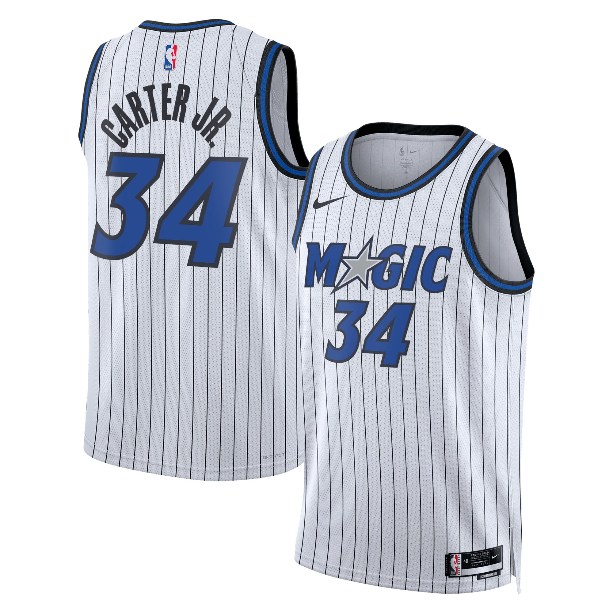 Maillot Nike Réplique Association Swingman des Orlando Magic - Blanc - Wendell Carter Jr. - Unisexe - Homme Taille: 3XL