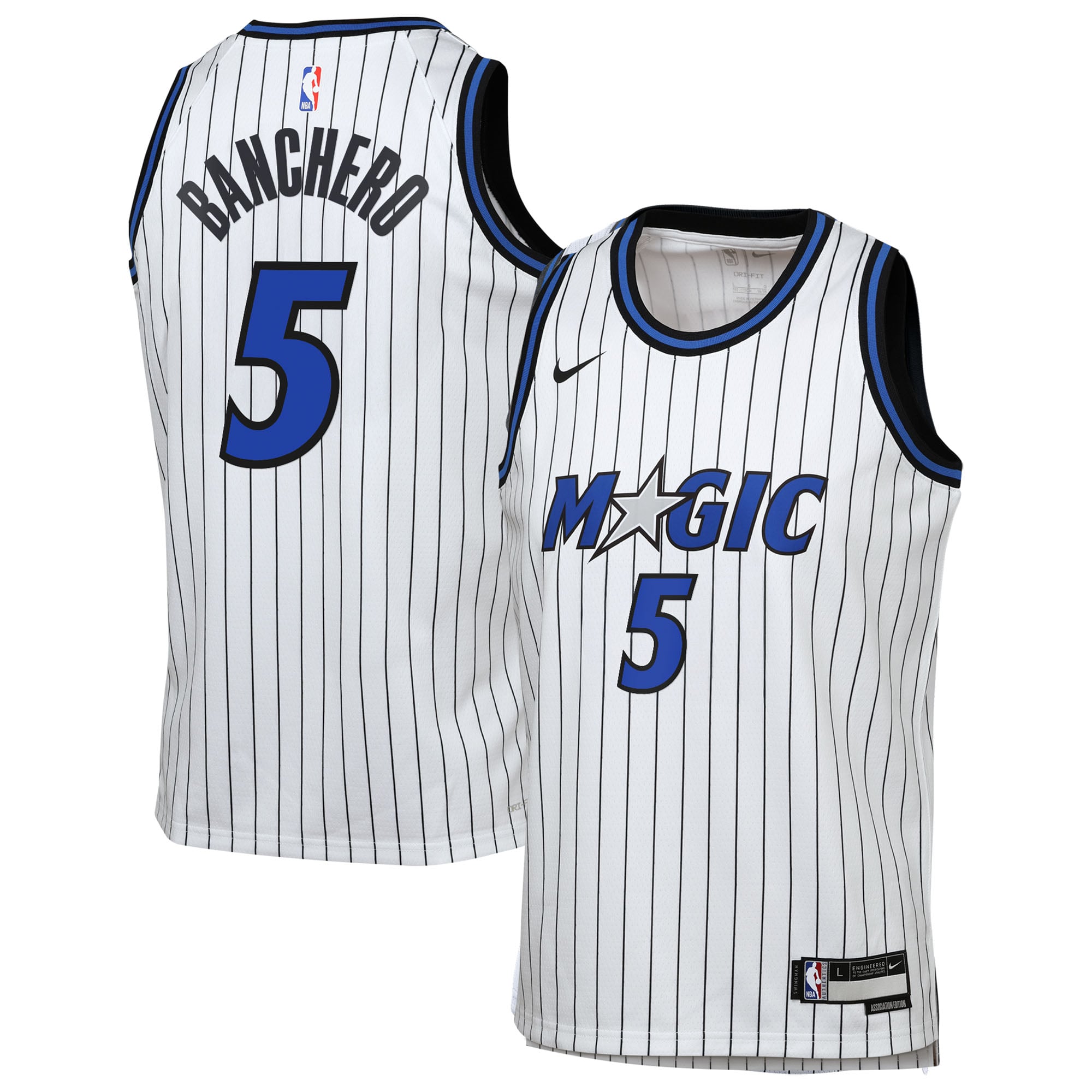 Maillot Nike Réplique Association Swingman des Orlando Magic - Blanc - Paolo Banchero - Jeunes - unisexe Taille: L (14/16)