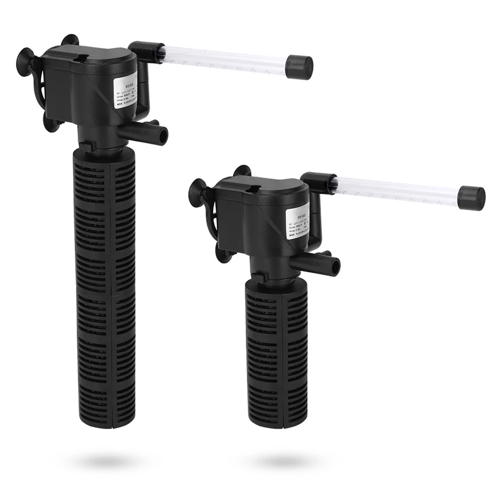 3-in-1-Wasserreiniger mit geräuschloser Belüftung, interne Pumpe, Tauch-Aquariumfilter, Sauerstoff-Tauchwasserreiniger für Aquarien Image