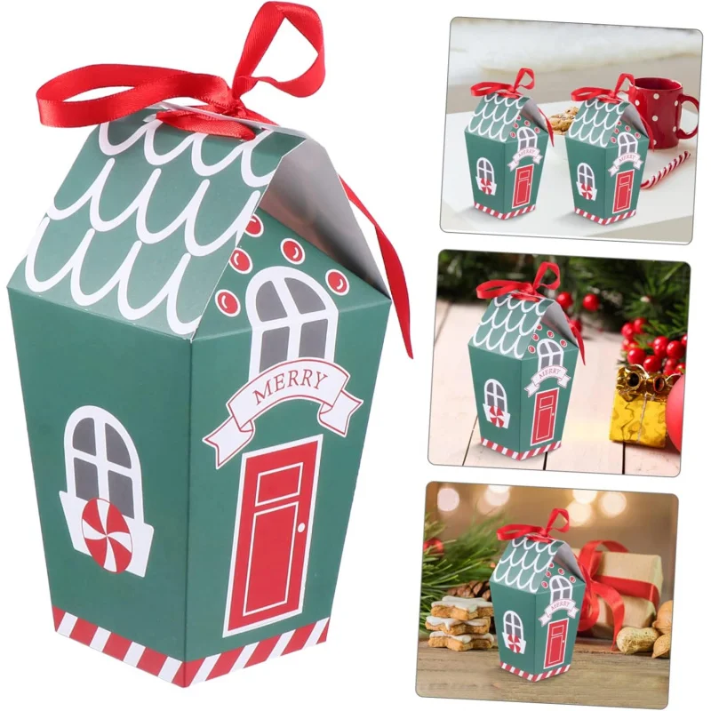 10 Stück kreative Weihnachts-Süßigkeitstüten, perfekt für Feiertagsfeiern, ideale Geschenkverpackungslösung, saisonale Partyzubehör für Promis Image