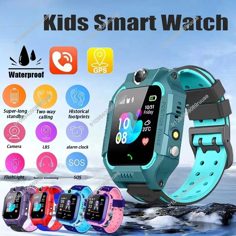 Kinder 4G Smart Uhr SOS GPS Standort Sim Karte Anruf Kind SmartWatch Kamera Wasserdicht Jungen Mädchen Geschenk für Ios Android 2025 Image