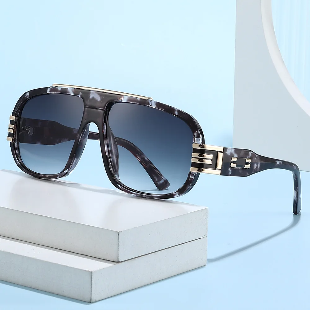 2025 Vintage-Sonnenbrille für Damen, großer Rahmen, Piloten-Punk-Sonnenschutz, Schattierungen, Herren, Strand, Reisen, lässig, Uv400-Sonnenbrille Image