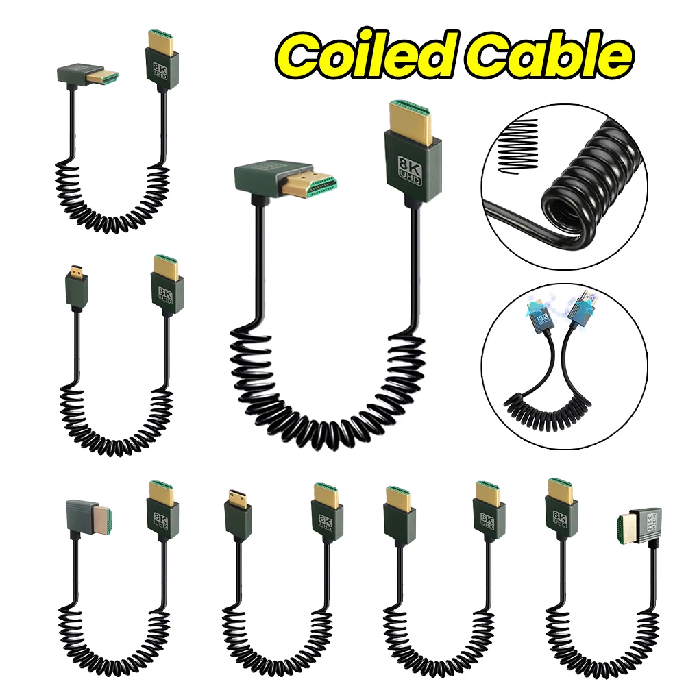 8K HDMI-kompatibles Verlängerungskabel 48 Gbit/s HDMI-kompatibel mit Mini/Micro HD-Kabel 8K@60Hz 4K@120Hz für Kamera/Camcorder/PC/Monitor Image