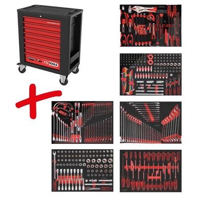 Ks Tools Performanceplus Werkzeugwagen-Satz P15 399Werkzeugen 6Schubladen [Hersteller-Nr. 815.6399] Image