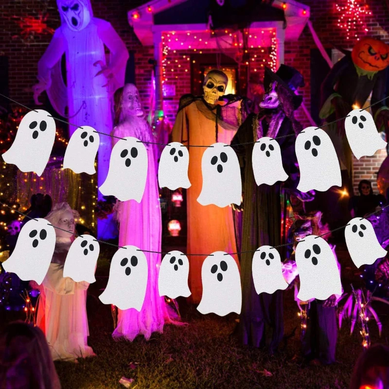 Neue Stil Geister Flagge Halloween Party Dekoration Banner Revers Flagge Hängende Dekoration Geist Festival Szene Layout Anhänger Image