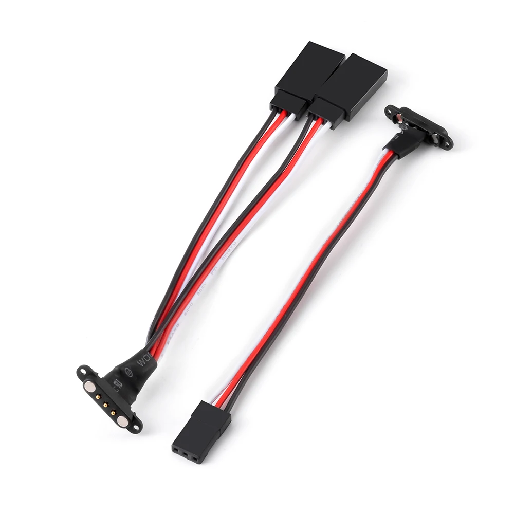 AXSPEED Magnetisches Snap-on-JR-Verlängerungskabel 1 bis 1/1 bis 2 für universelles RC-Modellauto