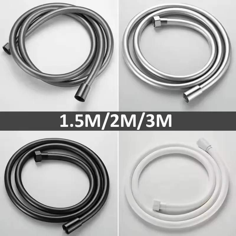 Neue 1,5/2/3/4M PVC Hochdruck Dusche Schlauch Flexible Dusche Rohr für Badezimmer Dusche Kopf silber Bad Dusche Schlauch Zubehör