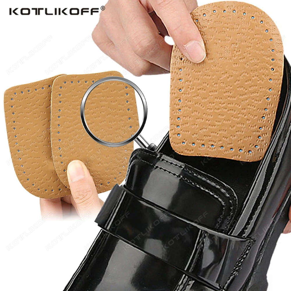 Leder Ferse Kissen Einlegesohlen High Heel Einsatz Relief Fuß Schmerzen Weiche Einsätze Fuß Schmerzen Protektoren Männer Frauen Unterstützung Schuh Pad Image