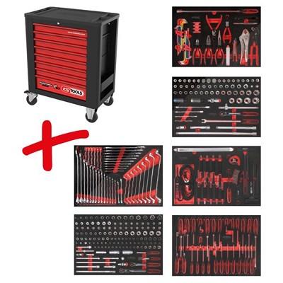 Ks Tools Performanceplus Werkzeugwagen-Satz P15 338Werkzeugen 6Schubladen [Hersteller-Nr. 815.6338] Image