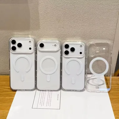 Magsafe Wireless Charging Case für iPhone 17, Air Cover für iPhone 17, 16, 15, 14 Plus, 13, 12, 11 Pro Max, klare Abdeckung