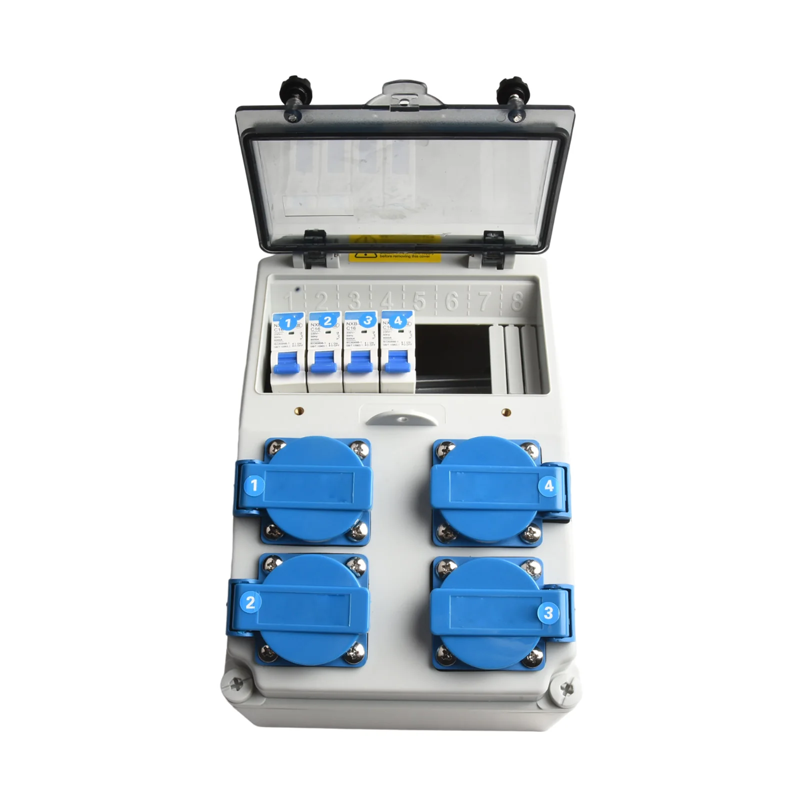 Bau-Stromverteiler cee16A Wandverteilerkasten Außenmontierter Temperaturbeständiger wasserdichter Stromverteiler Image