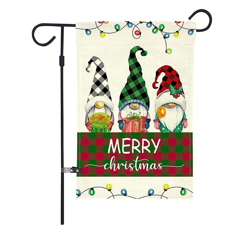 Christmas Garden Flag, Outdoor Winter Yard Decoration Banner with Snowman Design, Holiday Home Porch Flag, Seasonal Lawn Decor for Outdoor Use