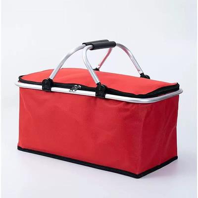 Durable Oxford Fabric Portable Cooler Bag with Handles – Black Insulated Lunch Bag for Picnic, Camping Outdoor Gatherings, Food-Safe, Keeps Drinks Cold, Stylish Sturdy Kitchen Essential