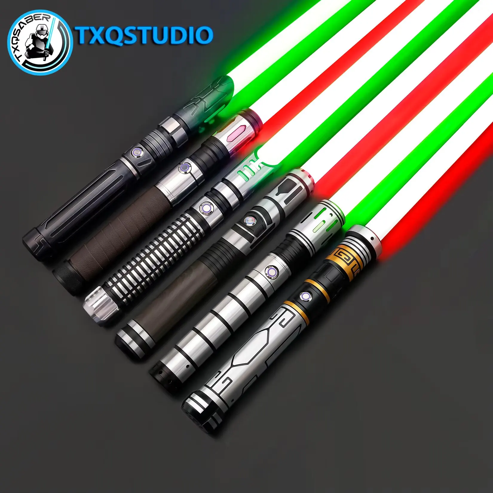 TXQSTUDIO Spada laser Altalena liscia Impugnatura in metallo Spada laser Led Lama Bluetooth Controllo Colori Cambia Giocattoli Cosplay Spada laser Regalo