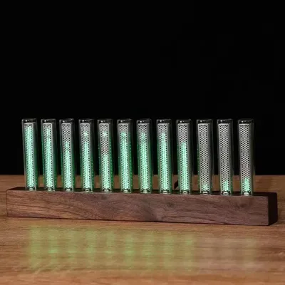12-Bit RGB Pickup Level Light LED Display Sound Level Meter Music Indicator Desktop Light LED Audio Spectrum Light Nixie Tubes