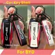 Custodia per chiave auto per BYD Song Plus Atto 3 Han EV Tang DM Qin Seal U DM-i Portachiavi con telecomando in metallo in pelle delfino