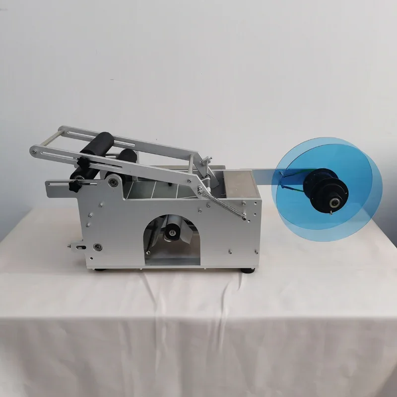 PBOBP Electric Semi automatic Round Bottle Labeling Machine Cosmetic Bottle Sticker Label Applicator 220V 110V