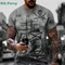 Modello di nave pirata Stampa Abbigliamento uomo T-shirt per uomo T-shirt manica corta Abbigliamento da palestra Uomo T-shirt maschile Nave pirata Stampa vestiti
