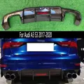 Per Audi A3 S3 2017-2020 A hatchback In Fibra di Carbonio Auto Paraurti Posteriore Diffusore Splitter Posteriori Spoiler Labbro Posteriore Auto parti del corpo kit