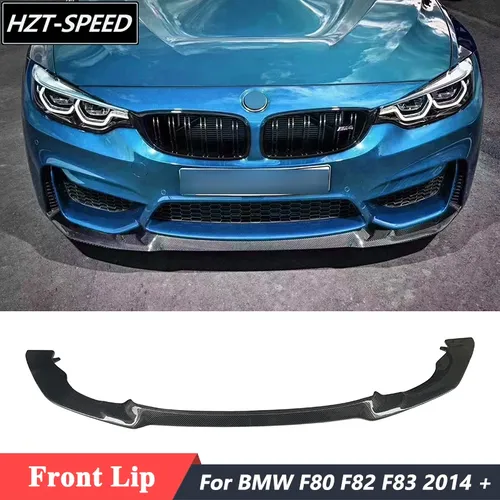 CS Style Carbon Fiber Front Bumper Lip Trim For BMW M3 F80 M4 F82 Car Body Kit 2014-2020