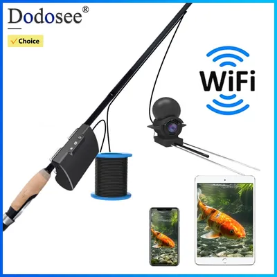 Dodosee 15-50m Underwater WiFi Fishing Camera 2025 New HD Fish Finder with Transmitter Lake Sea IOS&Android Fishing Accessories
