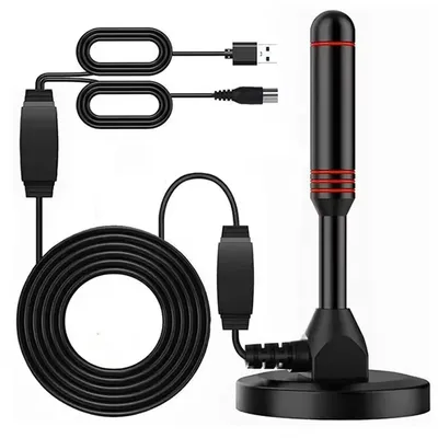 HD Digital TV Antenna 37dB High Gain Amplified HDTV Antenna Support 4K 1080p Indoor Antenna 200 Miles DVB-T2 DAB Outdoor Aerial
