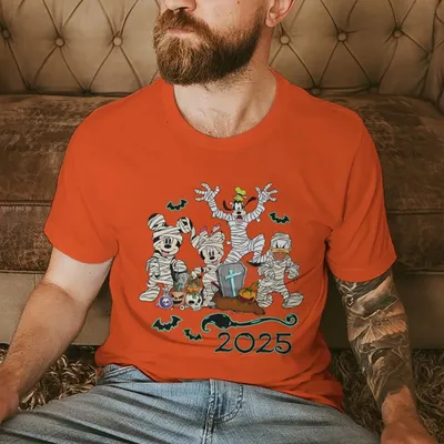 Halloween Disney 2025 T-shirts Disney Mickey T-shirt Fashion Short Sleeve Tops Happy Halloween T Shirt Gifts Men's Clothing