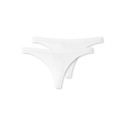 T-String SCHIESSER "95/5", Damen, Gr. 40, weiß (100, weiß), Single Jersey, Obermaterial: 95% Baumwolle, 5% Elasthan, eng, Unterhosen, mit besonders flachen Nähten Image