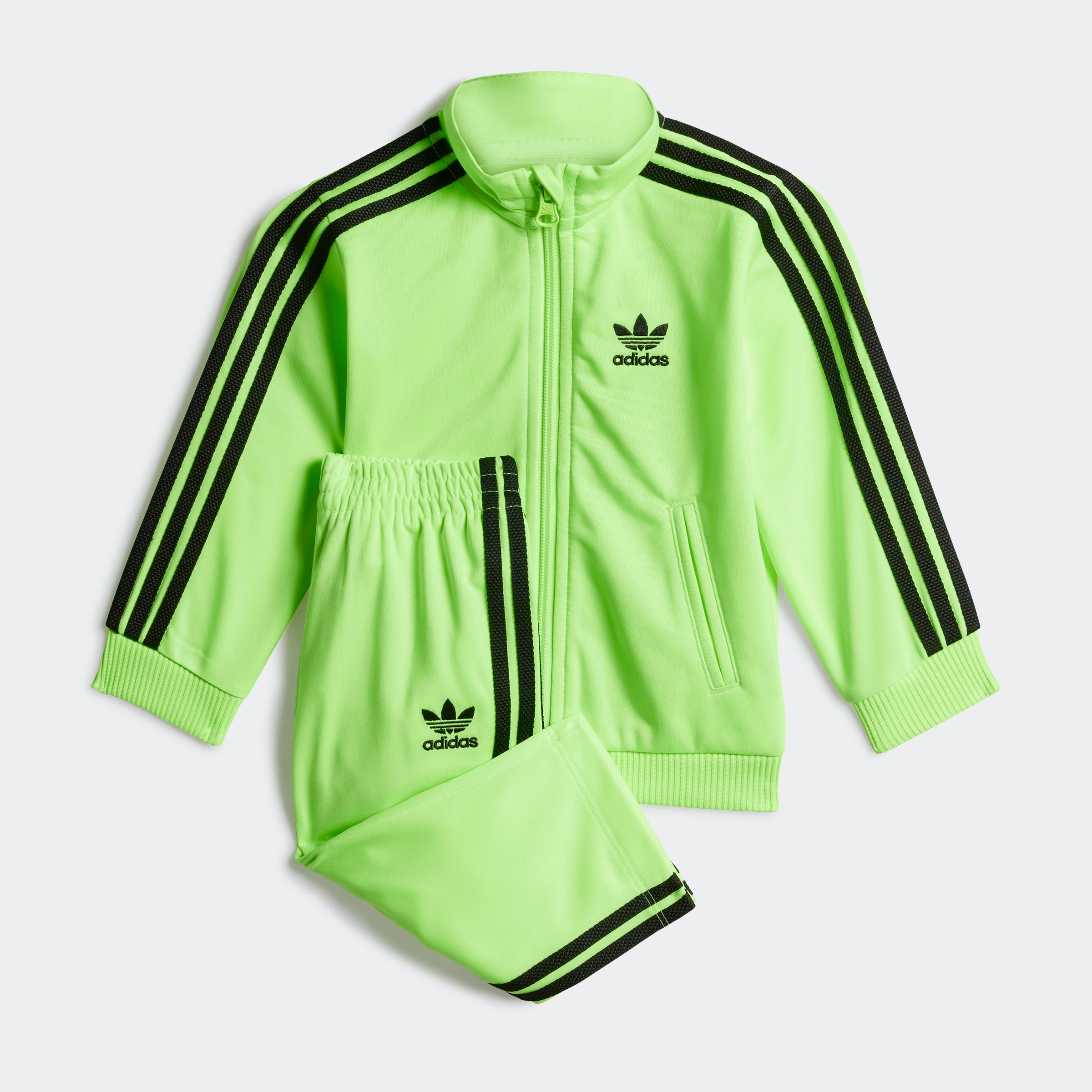 Trainingsanzug ADIDAS ORIGINALS "FIREBIRD TS", Kinder, Gr. 104, signal grün, Obermaterial: 100% Polyester, Sportanzüge Image