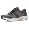 Slip-On Sneaker GABOR ROLLINGSOFT, Herren, Gr. 11,5 (46,5), grau, Nubukleder, Mesh, sportlich, Schuhe, Freizeitschuh, Halbschuh, Slipper mit Logo an der Ferse, Weite G
