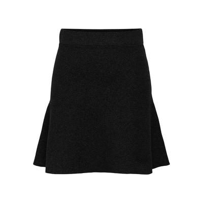 Strickrock ONLY "ONLAMA LIFE SKATER SKIRT CC KNT", Damen, Gr. XL (42), schwarz, Strick, Obermaterial: 85% Polyester, 15% Baumwolle, unifarben, modisch, regular fit kurz, Röcke