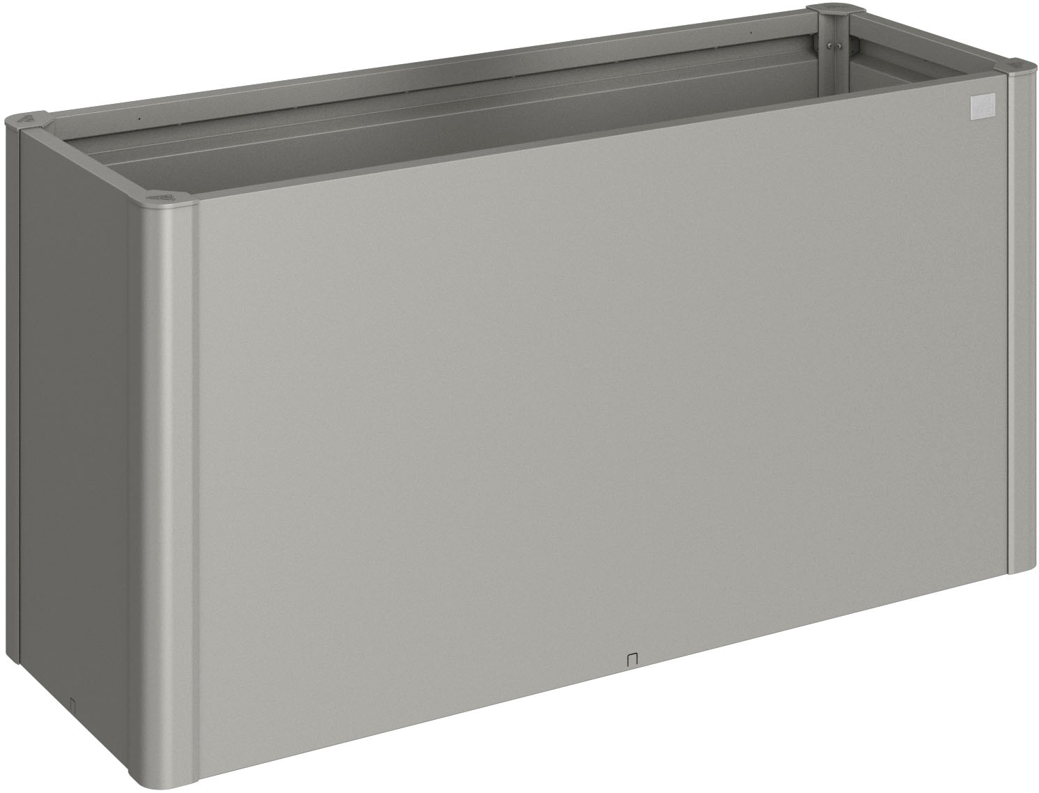 Hochbeet BIOHORT "BELVEDERE maxi 1,5x0,5; verschiedene Farben", grau (quarzgrau, metallic), B:152cm H:77cm T:54,7cm, Stahl, Pflanzgefäße, 152x53x77 cm, extrem langlebig, aus Metall