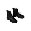Chelseaboots CALVIN KLEIN JEANS "CHUNKY CHELSEA BOOT LTH", Damen, Gr. 38, schwarz, Leder, Elastischer Einsatz, unifarben, klassisch, Schuhe, Schlupfboots, Stiefelette mit praktischer Anziehlasche