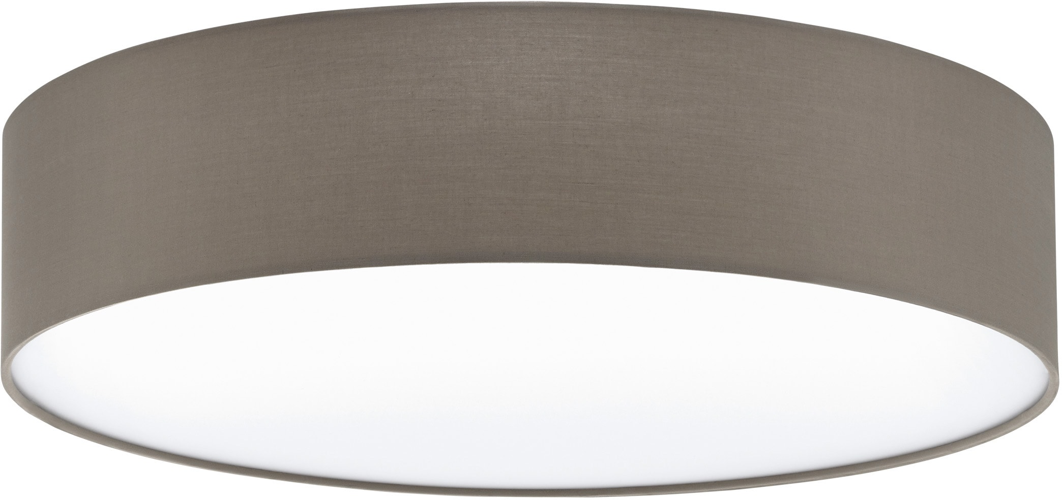 EGLO Deckenleuchte "PASTERI", grau (taupe), 3, Ø 57cm H: 15cm, Leuchten, Deckenleuchte aus Textil und Kunststoff, Flurlampe Decke, E27, Ø 57 cm Image