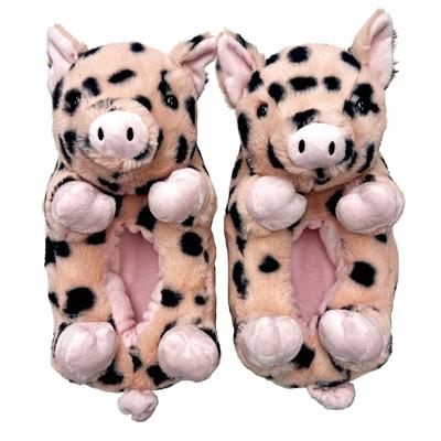 Oooh yeah! Women's Fuzzy Sugar the Pig Non-Skid Slippers, Large
