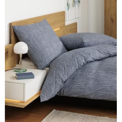 Bettwäsche JANINE "Soft-Cotton71000 0", blau, B/L: 135cm x 200cm, , Linon, B/L: 80cm x 80cm, Linon, Obermaterial: 100% Baumwolle, Bettwäsche, mit Reissverschluss Image